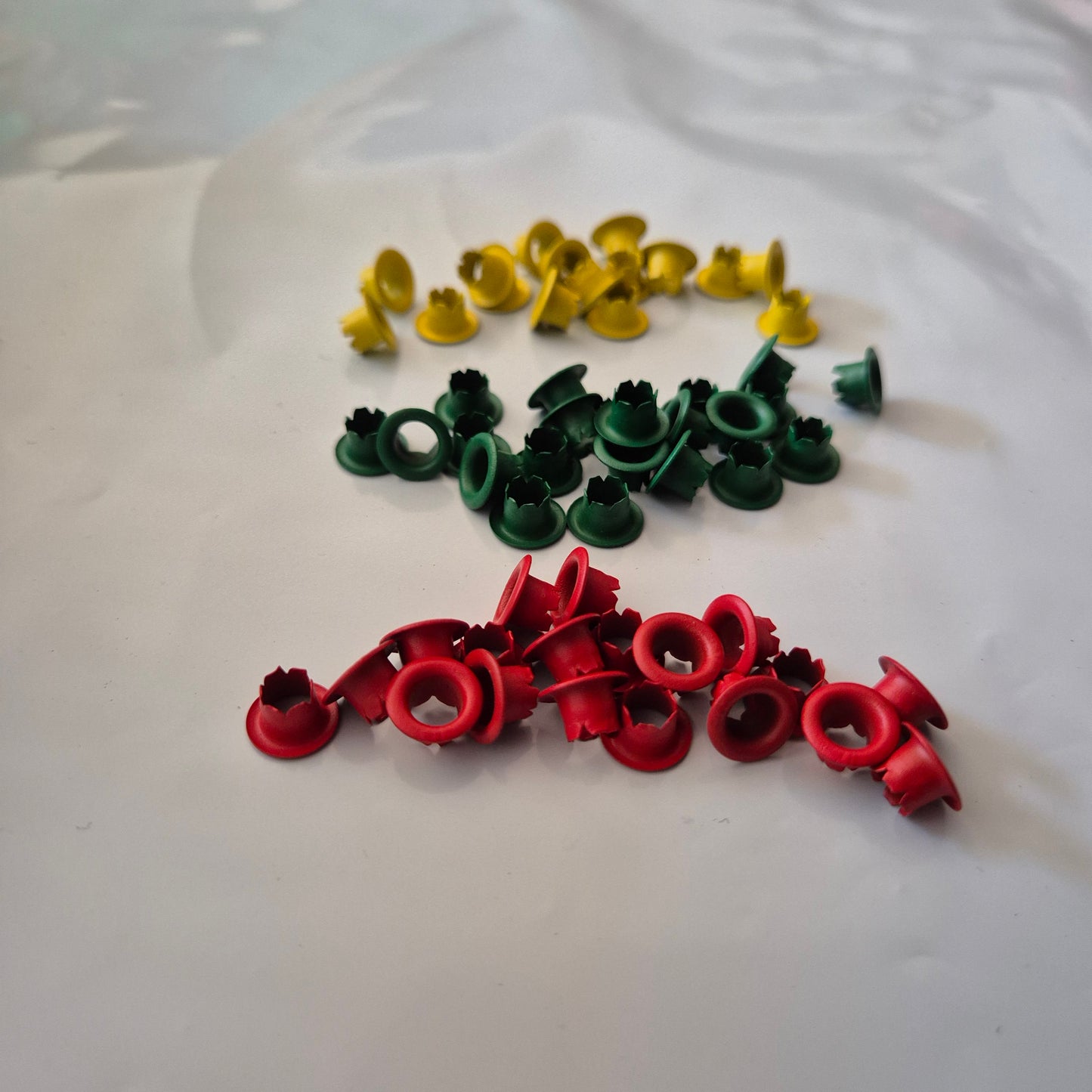 Akutės 5x5mm, geltonos, žalios, raudonos ir baltos