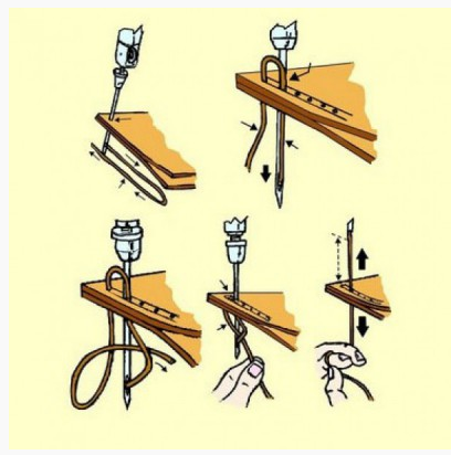 Siuvimo yla metaliniu kotu su keičiamom adatom