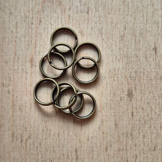 Rakto žiedas 10mm skersmens, bronzos spalvos