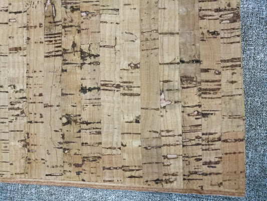 Cork board for lining the soles of shoes and slippers
